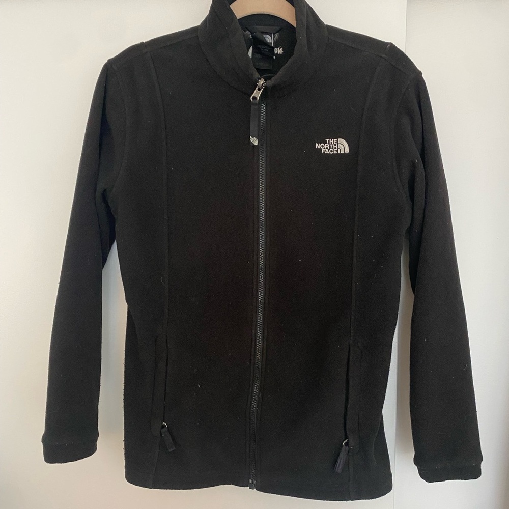 Black north face fleece zip up